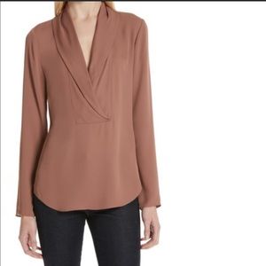 Classic Silk Cowl-Neck Blouse